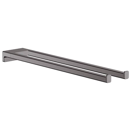 Hansgrohe AddStoris Dual  Towel Bar in Brushed Black Chrome 41770340