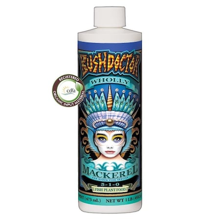 Bush Doctor Wholly Mackerel 794308 Fish Fertilizer, 1 pt, Liquid, 3-1-0 N-P-K Ratio WMPINT