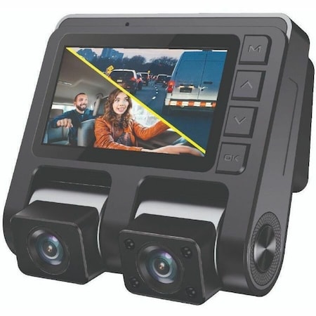 Adesso GekoGear Front/Rear Dashcam With Display - 2.5" Screen - Front/Rear - 1920 x 1080 Video - CMOS ORBITD110