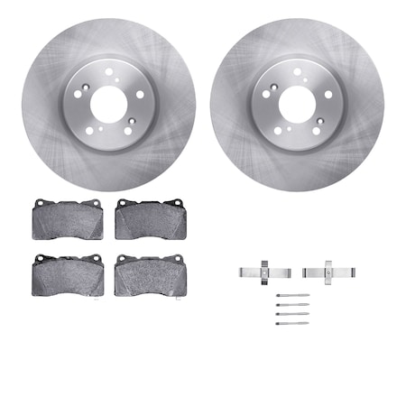 Dynamic Friction Co DFC Brake Rotor with 5000 Brake Pads and Hardware Kit 6512-58109