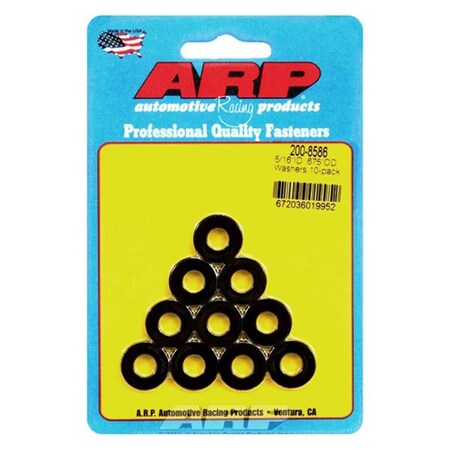 Arp 200-8586 0.31 x 0.67 in. Black Washers, 10PK ARP200-8586