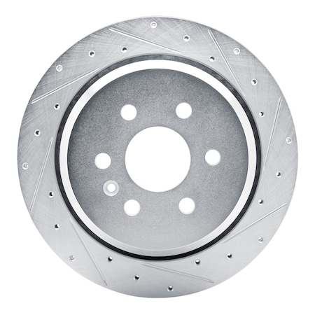 Dynamic Friction Co DFC Brake Rotor - Drilled and Slotted - Silver 631-47089R