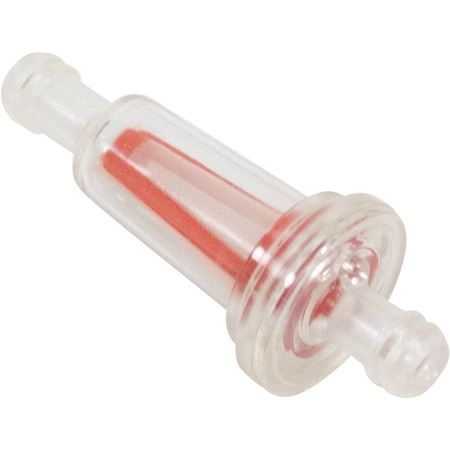 Helix Racing Products 1/4In 6mm Fuel Filter, Clear Nylon With Red Screen Mesh Element 118-9021
