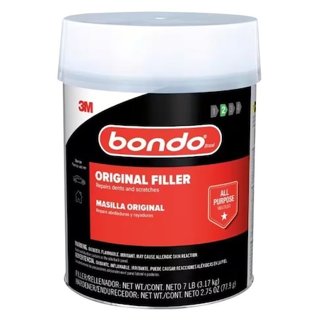 Bondo Body Filler, Liquid, White, 7 lb OR-GAL-ES