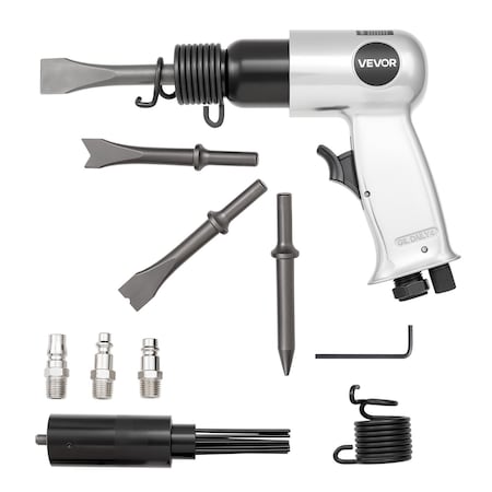 Vevor Air Hammer 4500BPM Pneumatic Hammer with Air Needle Scaler & 4 Chisels WFH-1046
