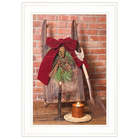 Homeroots Let Christmas Live 1 White Framed Print Wall Art 404403
