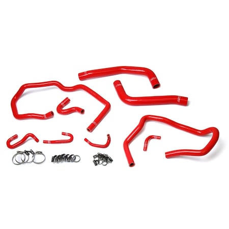 Hps Performance High Temp Reinforced Silicone Radiator and Heater Coolant Hose Kit, Red,  57-1611-RED