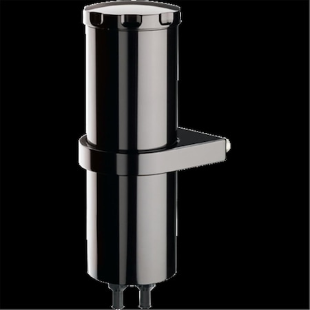 Billet Specialties BLK77109 8.75 in. Overflow Smooth Tank with Bracket, Black BSPBLK77109