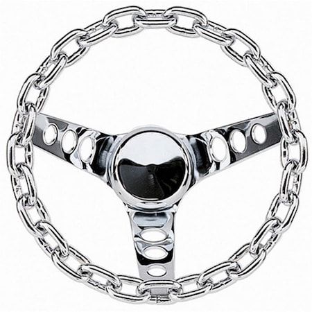 Garant 741 10 in. Classic Chain Steering Wheel Chrome GRT741