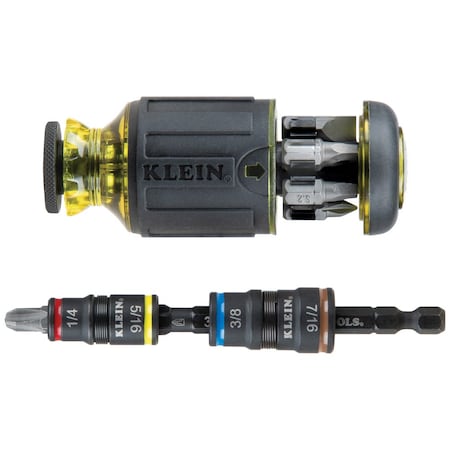 Klein Tools Driver Set, Stubby, Impact, 12-in-1 32308HD
