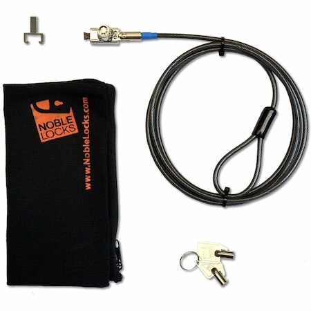 Noble Security Noble Wedge Lock w/ Barrel Key And Cable Trap, Taa Compliant TZ04T