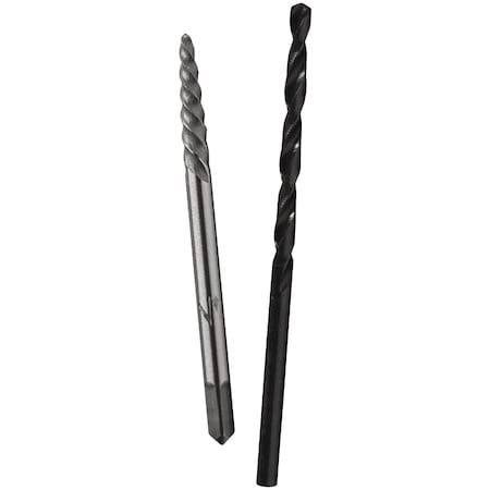 Century Drill & Tool 2-Piece No, 1 Spiral Screw Extractor & Drill Bit Set 73501