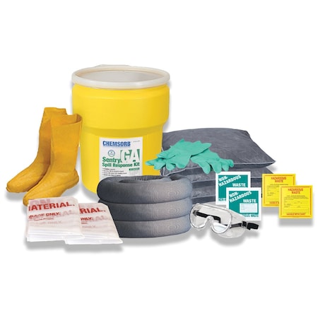 Chemsorb Spill Kit, 6 gal Volume Absorbed per Kit, 10 gal Capacity, Drum SP30GA-SEN6