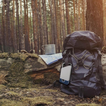 Police Security 3.75'' W. x 6'' L. x 1.25'' D. White Plastic LED Slim Lantern 98776