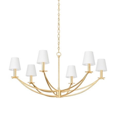 Troy Lighting Bo 6 Light Chandelier 41 In. Vintage Gold Leaf F1341-VGL