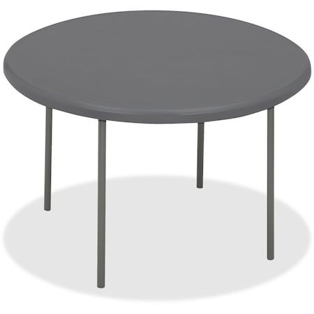 Iceberg IndestrucTable Classic Folding Table, Charcoal Top and Frame, 60 in Dia x 29 in H 65267