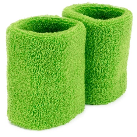 Defenseguard Wrist Sweatbands, Green, 2PK DE748865