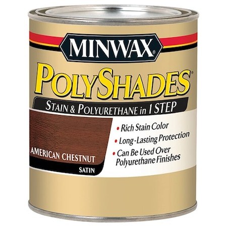 Polyshades 1/2 Pt American Chestnut Wood Stain And Polyurethane, Satin 21375