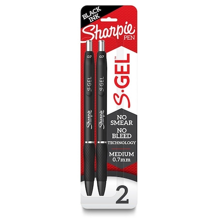 Sharpie S-Gel Black Retractable Gel Pen 2 pk 2096156