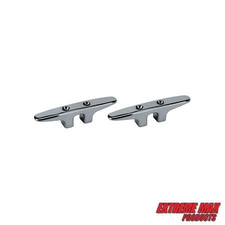 Extreme Max Extreme Max 3006.6762.2 Soft Point Stainless Steel Dock Cleat - 6”, Value 2-Pack 3006.6762.2