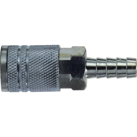 Midland Industries Industrial Interchange Hose ID Coupler, 3/8-in Body, 3/8-in Hose Barb, Steel 98841