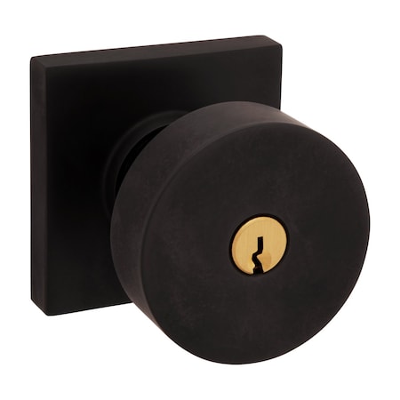 Baldwin Baldwin 5250 Contemporary Knob with Square Rose Emergency Egress Keyed Entry Oil Rubbed Bronze 5250102ENTR