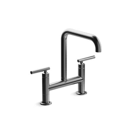Kohler Purist Two-hole bridge kitchen sink faucet 7547-4-BGP