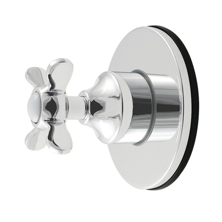 Kingston Brass Single-Handle Six-Way Diverter Valve with Round Trim Kit, Polished Chrome KS4031BEX