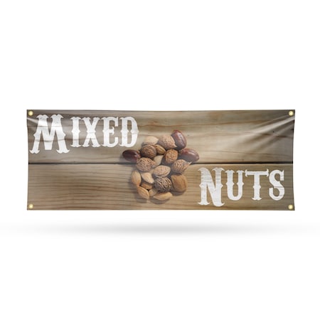 Signmission Mixed Nuts, 18 Inch x 48 Inch, Vinyl Banner B-30741