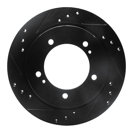 Dynamic Friction Co DFC Brake Rotor - Drilled and Slotted - Black 633-47060L