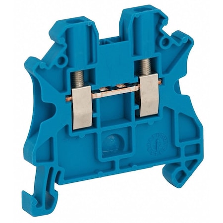 Square D Passthrough Terminal Block, Nominal c.s.a. 2.5 mm, 1 pole - 1x1, Blue, PACK OF 50 NSYTRV22BL