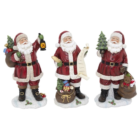 Gerson Multicolored Holiday Santa Table Decor 10 in. 2685410