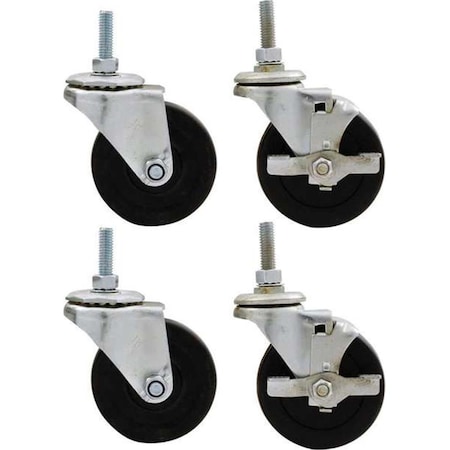 Allstar Performance 3 in. Standard Duty Wheel Kit with Locking ALL10163