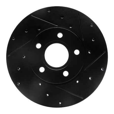 Dynamic Friction Co DFC Brake Rotor - Drilled and Slotted - Black 633-54067R