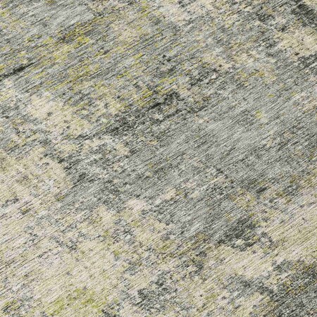 Homeroots 3' X 5' Pewter And Beige Abstract Washable Indoor Outdoor Area Rug 630531
