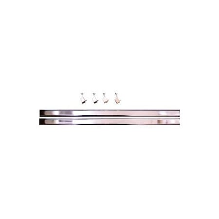 Easy Track 24 in. Wardrobe Rods with Ends, Chrome, 2PK RR1024-CH