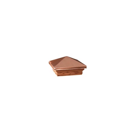 Maine Ornamental Post Cap, 4 in L, 4 in W, Cedar Wood Copper 72217