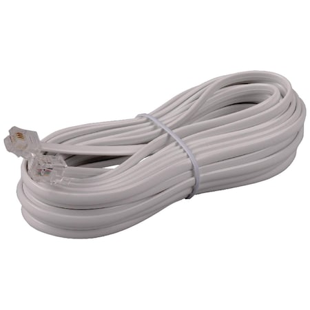 Spark White Phone Line Cord - 25 ft. SP3691766