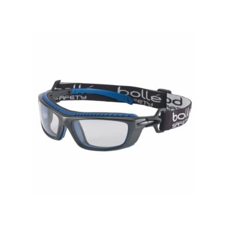 Bolle Safety Baxter Series Safety Glasses, Clear Lens, Platinum Anti-Fog, Anti-Scratch, Black/Blue Frame, 10PK 286-40276