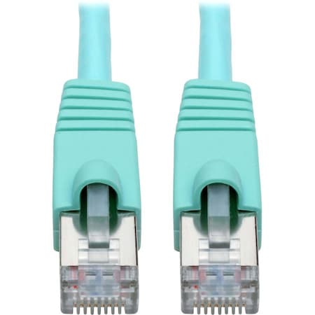 Eaton Tripp Lite Series Cat6a 10G Snagless Shielded STP Ethernet Cable RJ45 M/M, PoE, Aqua, 20 ft. N262-020-AQ