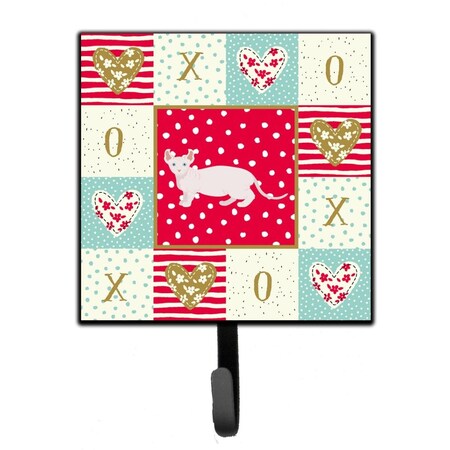 Carolines Treasures 4.25 x 1 x 7 in. Dwelf No.3 Cat Love Leash or Key Holder CK5606SH4