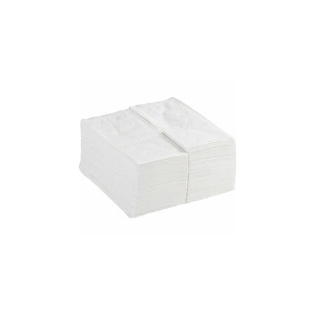 Dixie Dinner Napkin, 2 Ply, 1/8 Fold, 15in W x 16in L, Scrollwork Pattern, White, 24PK 34440