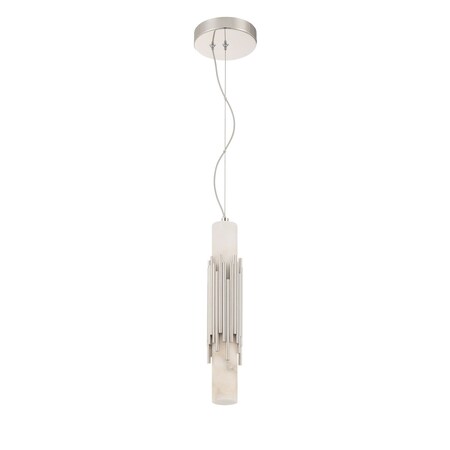 Euf Venna, Pendant, 17", Polished Nickel, Alabaster 50352-036