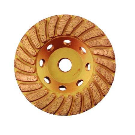 Continental Abrasives 6in x 5/8in-11 Threaded Turbo Full Ring Premium Diamond Grinding Wheel DB-00885