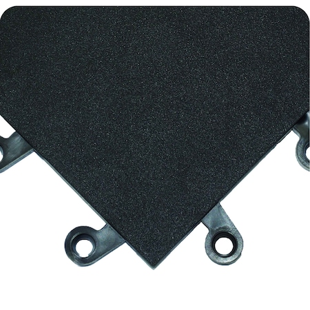 Wearwell Antifatigue Mat, 18" L x 12" W, 7/8" Thickness, PVC, Black 600.78X18X18BK-CS10