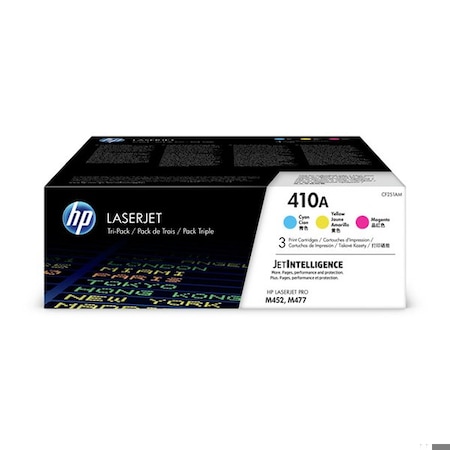 Hp 410A (CF251AM) 3-Pack Cyan, Magenta, Yellow Original LaserJet Toner Cartridges CF251AM