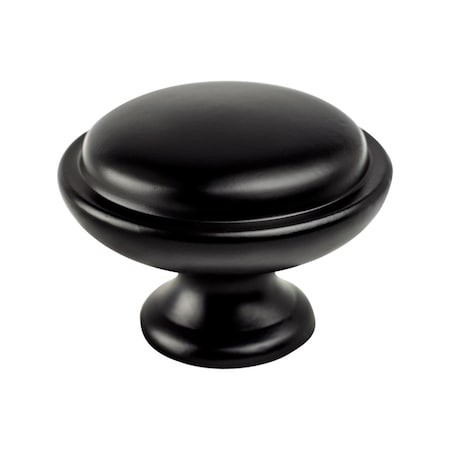 Berenson Traditional Advantage One Matte Black Rimmed Knob 9341-1055-P