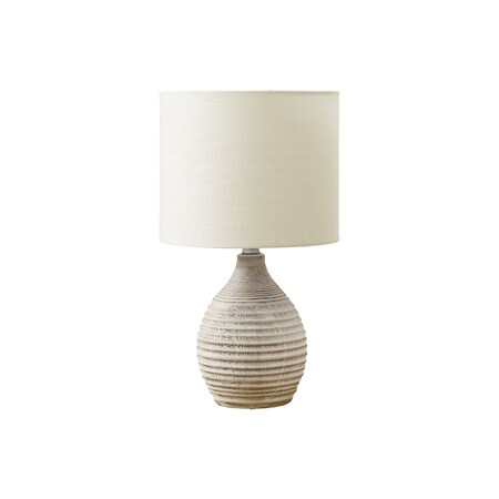 Monarch Specialties Lighting, 17"h, Table Lamp, Ivory Resin, Ivory / Cream Shade, Contemporary, Modern I 9848