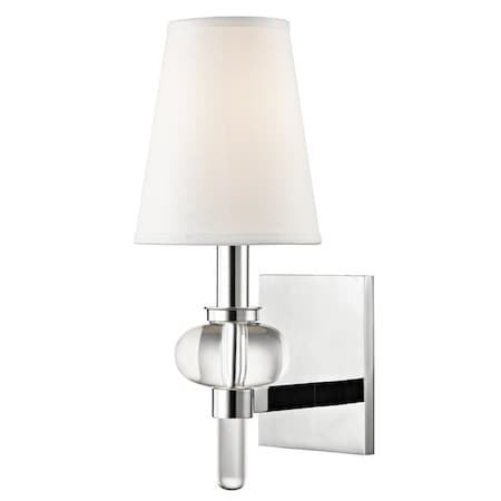 Hudson Valley Lighting Luna 1 Light Wall Sconce 5.5 In. Polished Chrome 1900-PC