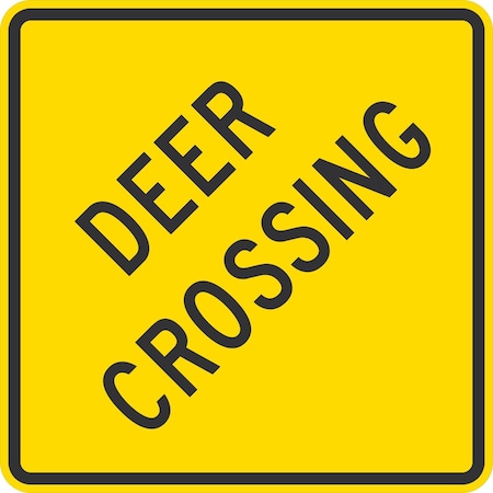 Lyle Deer Crossing, 30x30, High Intensity Prismatic, Yellow G-15259-HI_30x30